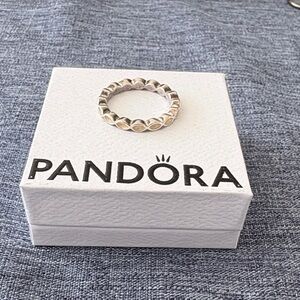Pandora Light Pink Enamel Ring In Sterling Silver